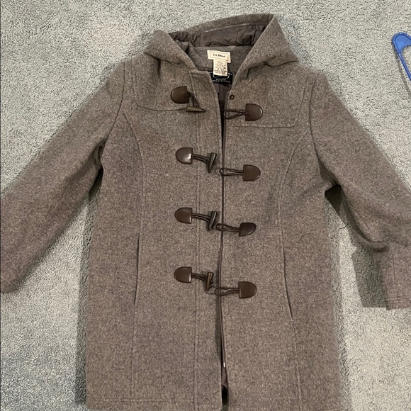 L.L. Bean Jackets & Blazers - L.L. Bean Women's Charcoal Toggle Pea Coat
